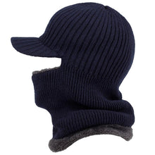 Load image into Gallery viewer, New Hooded Wool Cap Riding Windproof Cold Hat Plus Velvet Thickening Hooded Fashion Outdoor Warm Hat Collar Winter Caps Outdoor Sport Warm Beanies Hat For Men Knitted Hats Bandana Hiking Camping Kid Neck Warmer Cap