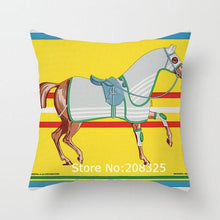 Load image into Gallery viewer, New Horse Cushion Cover Short Plus Luxury Horse Cotton Linen Decorative Pillowcase Cushion Decorative Pillows Covers for Home Sofa Couch Car Bedrooms 45x45cm