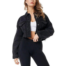 Load image into Gallery viewer, New Incredible Spring Women Sexy Ripped Denim Jackets Vintage Casual Short Jean Jacket Puff Sleeve Winter Female Coat Streetwear