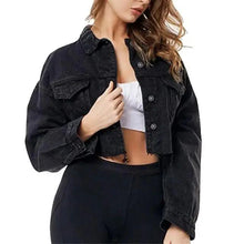 Load image into Gallery viewer, New Incredible Spring Women Sexy Ripped Denim Jackets Vintage Casual Short Jean Jacket Puff Sleeve Winter Female Coat Streetwear