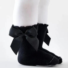 Load image into Gallery viewer, New Kids Socks Toddlers Girls Big Bow Knee High Quality Long Soft Autumn Winter 100% Cotton Lace Baby Tube Sock Baby Cotton Knee Socks Warm Big Bow Knot Baby Stockings Stylish Leg Warmer Soft Dance Socks