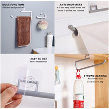 Load image into Gallery viewer, New Kitchen Paper Roll Holder Towel Hanger Rack Bar Cabinet Rag Hanging Holder Shelf Toilet Paper Holders Home Bathroom Hardware Self Adhesive Paper Towel Holder - Under Cabinet Paper Towel Rack For Kitchen