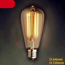 Load image into Gallery viewer, New LED Retro Lamp Edison bulb Vintage Light Edison Dimmable Amber Glass Antique Filament Squirrel Cage Filament Edison Light Bulb For Table Lamp Restaurant Home