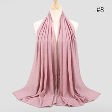 Load image into Gallery viewer, New Luxurious Gold Chiffon Head Scarf Solid Soft Long Muslim Scarves For Women Hijab Musulman Female Shawl and Wrap