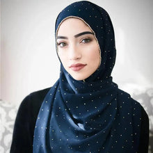 Load image into Gallery viewer, New Luxurious Gold Chiffon Head Scarf Solid Soft Long Muslim Scarves For Women Hijab Musulman Female Shawl and Wrap