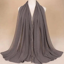 Load image into Gallery viewer, New Luxurious Gold Chiffon Head Scarf Solid Soft Long Muslim Scarves For Women Hijab Musulman Female Shawl and Wrap