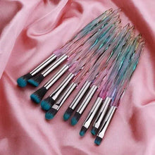 Load image into Gallery viewer, New Luxury Cosmic Color New Luxury Crystal Makeup Brushes Powder Foundation Eyeshadow Eyebrow Cosmetics for Face Fan Make Up Brush Set