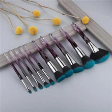 Load image into Gallery viewer, New Luxury Cosmic Color New Luxury Crystal Makeup Brushes Powder Foundation Eyeshadow Eyebrow Cosmetics for Face Fan Make Up Brush Set