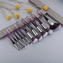 Load image into Gallery viewer, New Luxury Cosmic Color New Luxury Crystal Makeup Brushes Powder Foundation Eyeshadow Eyebrow Cosmetics for Face Fan Make Up Brush Set