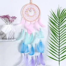 Load image into Gallery viewer, New Luxury Original Silver Gray Dream Catcher 2 Ring Feather Hanging Art Gifts To Bestie Friends Creative Valentine's Day Gifts