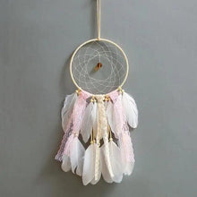 Load image into Gallery viewer, New Luxury Original Silver Gray Dream Catcher 2 Ring Feather Hanging Art Gifts To Bestie Friends Creative Valentine's Day Gifts