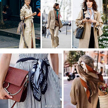 Load image into Gallery viewer, New Luxury Winter Long Plaid Brand Knitted Lightweight Neckerchief Collar Scarf Elegant Escharpe Scarf Skinny Small Scarf Female Neckerchief Scarf For Women