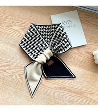 Load image into Gallery viewer, New Luxury Winter Long Plaid Brand Knitted Lightweight Neckerchief Collar Scarf Elegant Escharpe Scarf Skinny Small Scarf Female Neckerchief Scarf For Women