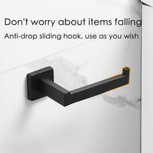 Load image into Gallery viewer, New Matte Black Toilet Paper Holder Wall Mount Tissue Roll Hanger 304 Stainless Steel Bathroom Accessories Toilet Paper Holder Tissue Roll Holder Hanger Stainless Steel Matte Black Bathroom Lavatory Hardware Wall Mount 14.5cm