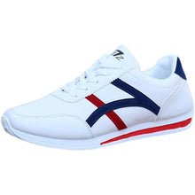 Load image into Gallery viewer, New Men's Fashion Leather Non-Slip White Casual Sports Round Toe Low-Top Comfortable Running High Quality Mens Casual Flat Footwear Classic White Mens Fashion Walking Sneakers