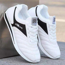 Load image into Gallery viewer, New Men's Fashion Leather Non-Slip White Casual Sports Round Toe Low-Top Comfortable Running High Quality Mens Casual Flat Footwear Classic White Mens Fashion Walking Sneakers