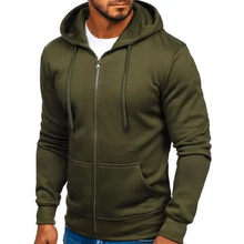 Load image into Gallery viewer, New Mens Casual Hoodies Sweatshirts Male Hooded Long Sleeve Solid Hoodie Pullover Sweater Sports Sweatshirt Hoodie for Men Black Green Solid Color Hooded Outerwear Tops