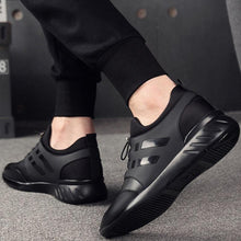 Load image into Gallery viewer, New Mens Casual Leather Lace Up Sneakers Solid Color Breathable Business Mens Fashion Leather Dress Sneakers Flexible Business Casual Non-Slip Shoes For Men