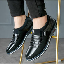 Load image into Gallery viewer, New Mens Leather Casual Sneakers Fashion Solid Leather Shoes Business Sport Flat Round Toe Fashion Sneakers Dress Shoes For Men Walking Business Office Driving Comfort Loafers
