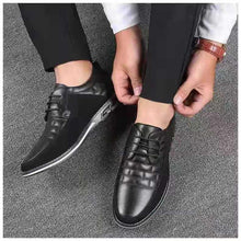 Load image into Gallery viewer, New Mens Leather Casual Sneakers Fashion Solid Leather Shoes Business Sport Flat Round Toe Fashion Sneakers Dress Shoes For Men Walking Business Office Driving Comfort Loafers