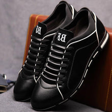 Load image into Gallery viewer, New Mens Leather Casual Sneakers Fashion Solid Leather Shoes Business Sport Flat Round Toe Fashion Sneakers Dress Shoes For Men Walking Business Office Driving Comfort Loafers