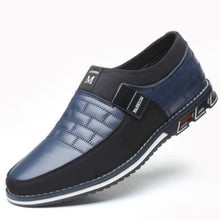 Load image into Gallery viewer, New Mens Leather Casual Sneakers Fashion Solid Leather Shoes Business Sport Flat Round Toe Fashion Sneakers Dress Shoes For Men Walking Business Office Driving Comfort Loafers