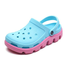 Load image into Gallery viewer, New Mens Summer Slippers Beach Sandals Jelly Shoes Men Outdoor Sandals Hollow Clogs Adjustable Garden Slippers House Shoes Durable Lightweight Beach Clogs