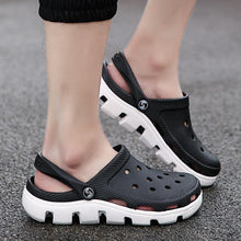 Load image into Gallery viewer, New Mens Summer Slippers Beach Sandals Jelly Shoes Men Outdoor Sandals Hollow Clogs Adjustable Garden Slippers House Shoes Durable Lightweight Beach Clogs