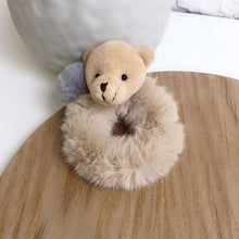 Load image into Gallery viewer, New Mink Fur Hair Rope Scrunchie Women Accessory Flurry Headband Hair Ties Elastic Fashion Hair Ring Women's Wristband Scrunchie Hairband Pom Pom Hair Tie Ring