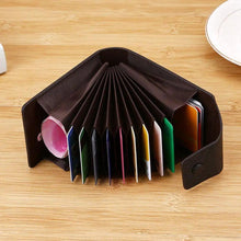 Load image into Gallery viewer, New Modern Fashion Unisex Business Leather Wallet Cool ID Credit Card Holder Name Cards Case Pocket Organizer Bag Multiple Card Slots Wallet Clip Very Light Wearable Clip