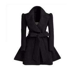 Load image into Gallery viewer, New Popular Women's Woolen Windbreaker Overcoat Jacket Coats Red XL Autumn And Winter Long Windbreaker Overcoat Fashionable Coat Jacket