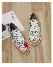Load image into Gallery viewer, New Popular Womens Shoes Colorful Beautiful Flower Printing Shoes Lace-up Flat Women's Casual Womens Sneakers High-Quality Women's White Sports Casual Couple Shoes Summer Trainers Walking Sneakers
