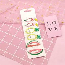 Load image into Gallery viewer, New Printed Cute Cartoon Fruit BB Clips Hairpins Girls Hair Accessories Children Headwear Baby Hair Clips Headdress Gorgeous Hair Accessories For Girls