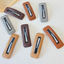 Load image into Gallery viewer, New Red PU Leather Hair Tie Autumn Large Girls Winter Comfortable Ponytail Hair Bands Strong Elastic Grip Women Hair Accessories