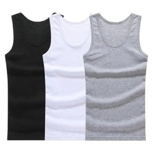 Load image into Gallery viewer, New Sale 100% Soft Cotton Mens Modern Sleeveless Tank Top Solid Muscle Vest Athletic Undershirts O-neck Gym Clothing Tees Tops Unique Soft Comfortable Summer Tops For Men Soft Cotton Sleeveless Tops for Men Classic Tank Tops