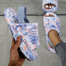 Load image into Gallery viewer, New Shallow Flats Slippers Warm Women Casual Winter Short Plush Home Cotton Fashion Dress Flip Flops Open Toe Slide Slippers Cozy Memory Foam House Shoes