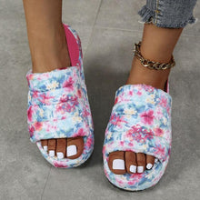 Load image into Gallery viewer, New Shallow Flats Slippers Warm Women Casual Winter Short Plush Home Cotton Fashion Dress Flip Flops Open Toe Slide Slippers Cozy Memory Foam House Shoes