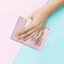 Load image into Gallery viewer, New Short PU Leather Clutch Bags Card Holder Wallet And Small Coin Purse for Women And Girls