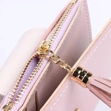 Load image into Gallery viewer, New Short PU Leather Clutch Bags Card Holder Wallet And Small Coin Purse for Women And Girls