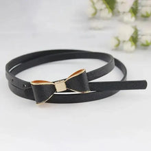 Load image into Gallery viewer, New Slim PU Leather Fashion Bow Waist Belt For Women Casual Dress Retro Design Women Waistband