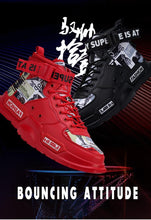 Load image into Gallery viewer, New Sport Mens High Quality Sneakers Breathable Lightweight Red Basketball Luxury Fashion Running Sneakers Non Slip Tennis Sport Athletic Walking Workout Sneakers