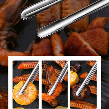 Load image into Gallery viewer, New Stainless Steel Grill Tongs Cooking Utensils For BBQ Baking Silver BBQ Accessories Camping Supplies Kitchen Serving Tongs for Cooking Grilling Baking Bread Salad Buffet Tongs Spatula Metal