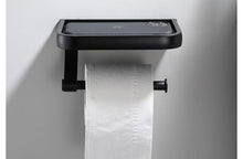 Load image into Gallery viewer, NEW Stainless Steel Toilet Paper Holder BathroomPaper Phone Holder Shelf Towel Roll shelf Accessories Toilet Paper Holder with Phone Shelf Aluminum Bathroom Accessories Tissue Roll Dispenser Storage Rack Wall Mounted Modern Paper Towel Adapter