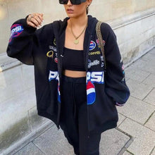 Load image into Gallery viewer, New Stunning Winter Printed Casual Loose Long Sleeve Windbreaker Jacket Trend Hooded Jacket Fashion For Women And Girls