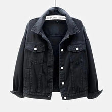 Load image into Gallery viewer, New Stunning Women's Plus Size Denim Jacket Spring Autumn Short Coat Pink Jean Jackets Casual Tops Purple Yellow White Loose Outerwear