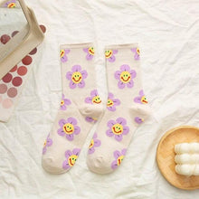 Load image into Gallery viewer, New Style Cartoon Flower Women Socks Kawaii Socks Breathable Spring Autumn Casual Socks Beautiful Girls Socks For Women