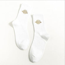 Load image into Gallery viewer, Combed Out Of Pure Cotton Socks Autumn Cute Japanese Harajuku Planet Magic Array Embroidery Long Socks Korean Style Kawaii Girls Socks For Men And Women