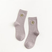 Load image into Gallery viewer, Combed Out Of Pure Cotton Socks Autumn Cute Japanese Harajuku Planet Magic Array Embroidery Long Socks Korean Style Kawaii Girls Socks For Men And Women