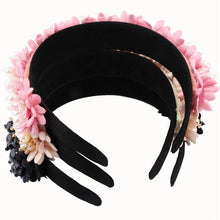 Load image into Gallery viewer, Flower Pearl Headbands Crystal Beads Embellishment Wide Hairbands Women Wedding Party Crown Tiara Gorgeous Hair Accessories For Women