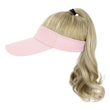 Load image into Gallery viewer, Ponytail Extension Cap hair Synthetic Wig Curly Wavy Wigs with Visor Hat hair Wigs for Women Hat Baseball Wigs For Black Women Cosplay Wigs For Women